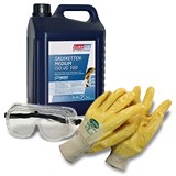 5 L Sägekettenmedium + Schutzbrille + Handschuhe