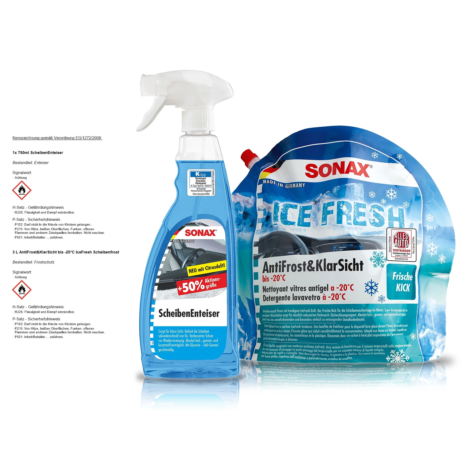 SONAX 3 L AntiFrost&KlarSicht bis -20°C IceFresh Scheibenfrostschutz  10813035 günstig online kaufen