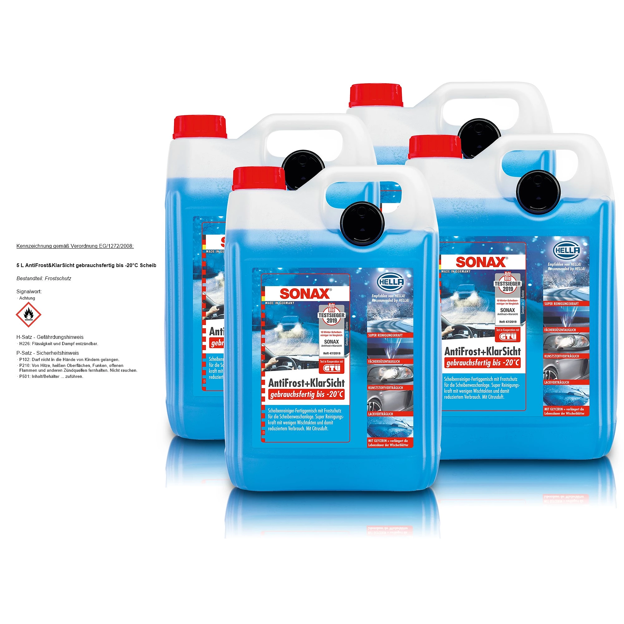 SONAX AntiFrost & KlarSicht Frostschutz, gebrauchsfertig 5 Liter