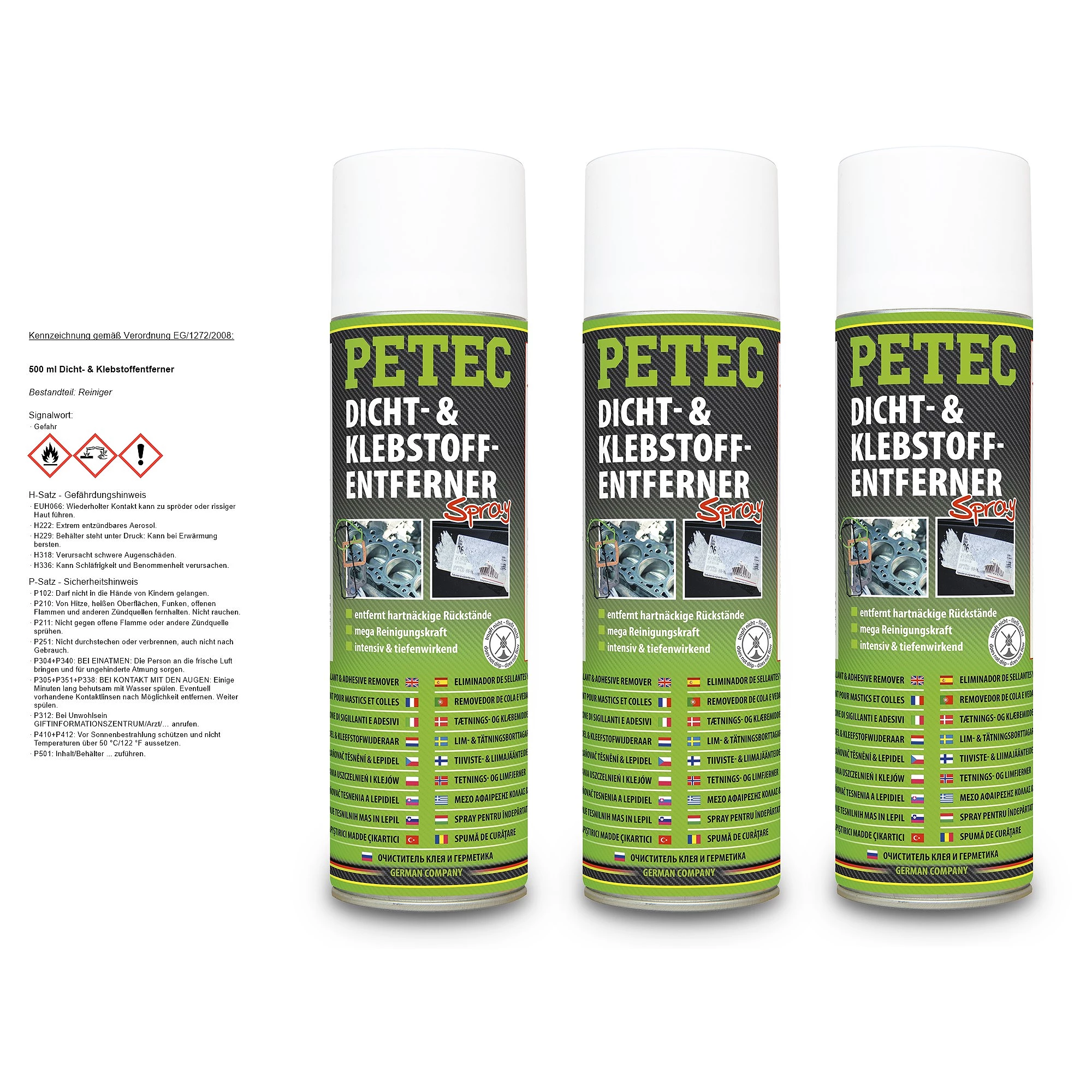 PETEC 3x 500 ml Dicht- & Klebstoffentferner 82150 günstig online