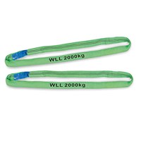 2x Rundschlinge grün WLL 2.000 kg - Länge 4 m - Umfang 8 m