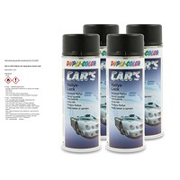 4x 400 ml CAR'S Rallye-Lack Spraydose schwarz matt