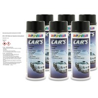 6x 400 ml CAR'S Rallye-Lack Spraydose schwarz glänzend