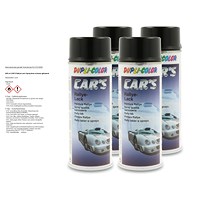 4x 400 ml CAR'S Rallye-Lack Spraydose schwarz glänzend
