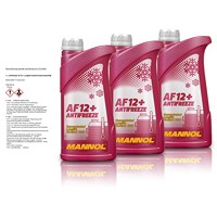 3x 1 L Antifreeze AF12+ Longlife Kühlerfrostschutzmittel