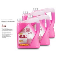 4x 5 L Antifreeze AF12+ (-40) Longlife Kühlerfrostschutzmittel