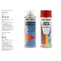400 ml Auto-Color Lack rot 5-0380 + 400ml 2-Schicht-Klarlack