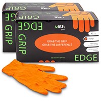 2x Grip Handschuhe mit Diamntprägung orange Gr. XL