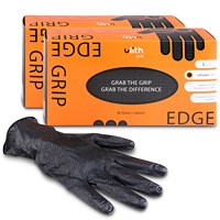 2x Grip Handschuhe mit Diamntprägung schwarz Gr. L