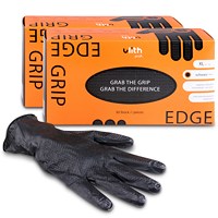 2x Grip Handschuhe mit Diamntprägung schwarz Gr. XL