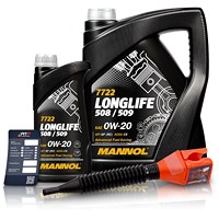 6 L Longlife 508/509 0W-20 + Ölwechsel-Anhänger +Einfülltrichter