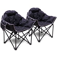 2x Gepolsterter Campingstuhl - Moon Chair - Faltbar