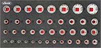 Doppelsechskant-Steckschlüssel Satz - Anzahl Werkzeuge: 42