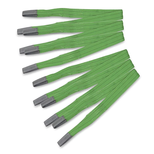 6x Hebeband grün WLL 2.000 kg - Länge 2 m - Breite 75 mm
