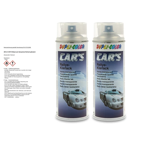 2x 400 ml CAR'S Rallye-Lack Spraydose Klarlack glänzend