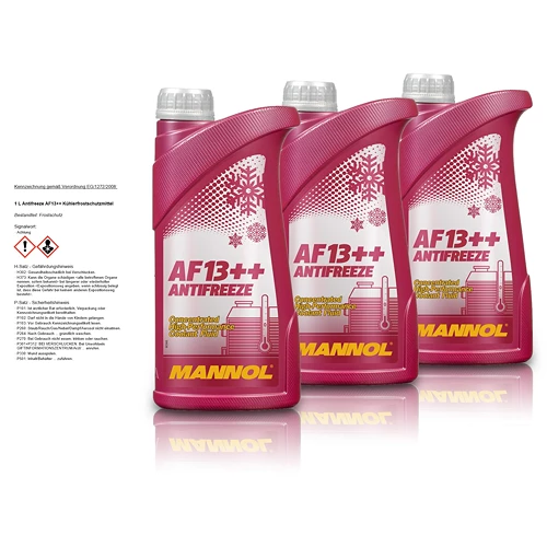 3x 1 L Antifreeze AF13++ Kühlerfrostschutzmittel