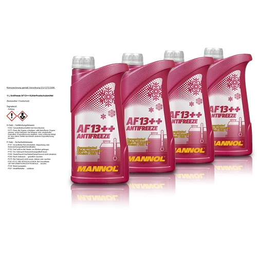 4x 1 L Antifreeze AF13++ Kühlerfrostschutzmittel