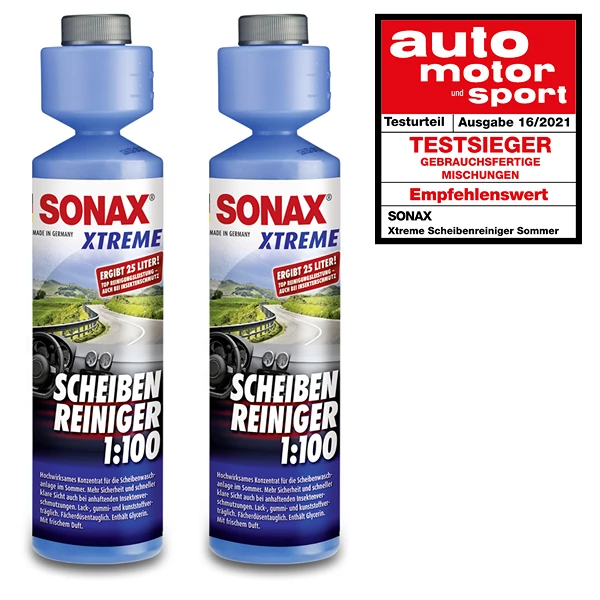 SONAX 2x 250ml XTREME ScheibenReiniger 1:100 02711410 günstig