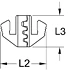 Paar Crimp-Einsätze, Flachstecker 4,8 und 6,3 mm, Ø 0,5 - 6,0 mm