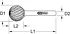 HM Kugel-Frässtift Form D, 3mm