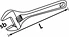 Rollgabelschlüssel - verstellbar - 0 - 24 mm - 150 mm