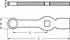 TORX® Schlag-Schlüssel - mit 2 Schlagflächen - 3/4" - E18
