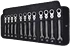 Gabelringratschenschlüsselsatz, 8-19 mm, mit Gelenk, 12-teilig