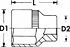 Steckschlüsseleinsatz - lang - 1/4" - Sechskant Profil - 12 mm