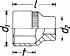 Steckschlüsseleinsatz - 3/8" - Sechskant-Tractionsprofil - 7mm