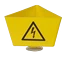 Tetraedrisches Warnzeichen "Blitzpfeil"