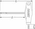 Schraubendreher - mit T-Griff - Innen-Sechskant Profil - 2.5 mm