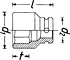 Kraft-Steckschlüssel Satz - Sechskant - Vierkant 1/2" - 13 mm